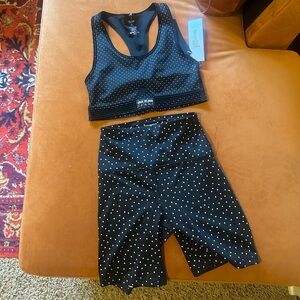 Adam Selman Reformation Polka Dot Two Piece Set